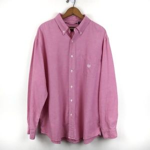 Chaps Men's Pink Button Down Shirt, XXL